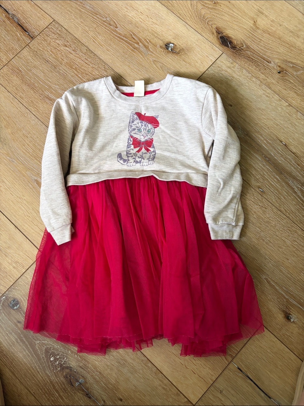 Tucker + Tate Cream Dress with Red Tulle 24 m